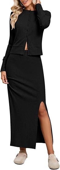 Duigluw Women's 2 Piece Sweater Outfits Set 2024