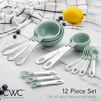 COOK WITH COLOR Measuring Cups Set and Measuring Spoon Set - Image 2