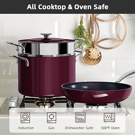 Nuwave Lux 13pc Forged Lightweight Cookware Set PFAS Free - Image 5