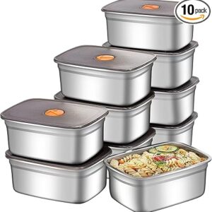 20 PCS Food Storage Containers with Lids Airtight (10 Containers & 10 Lids)