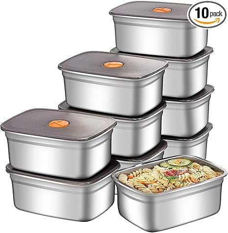 20 PCS Food Storage Containers with Lids Airtight (10 Containers & 10 Lids)
