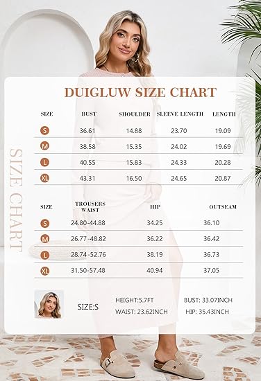 Duigluw Women's 2 Piece Sweater Outfits Set 2024 - Image 6