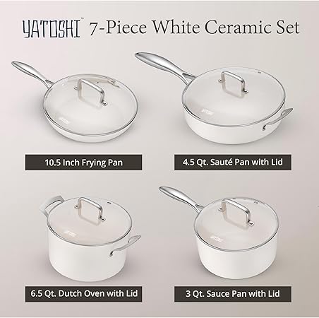 Nonstick Ceramic Cookware Set (7 Piece) - Image 3
