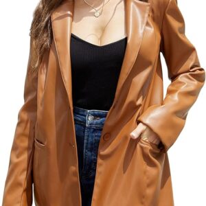 Leather Blazer Jacket