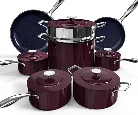 Nuwave Lux 13pc Forged Lightweight Cookware Set PFAS Free