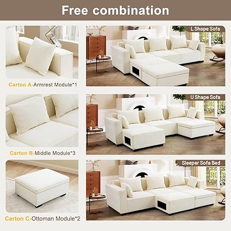 COOSLEEP Sectional Modular Sofa - Image 3