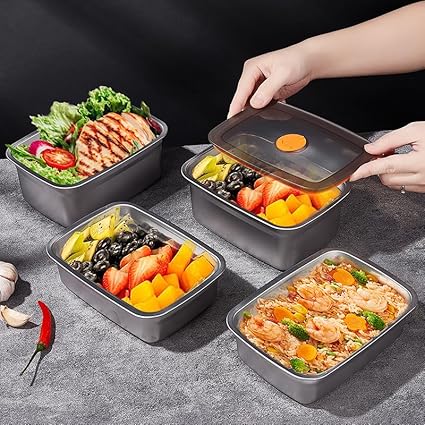 20 PCS Food Storage Containers with Lids Airtight (10 Containers & 10 Lids) - Image 3