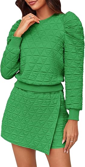 Fisoew Women's 2 Piece Lounge Wear Set Long Sleeve - Image 2