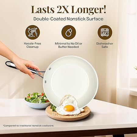 Gotham Steel 15 Pc Ceramic Pots and Pans Set Non Stick - Image 3