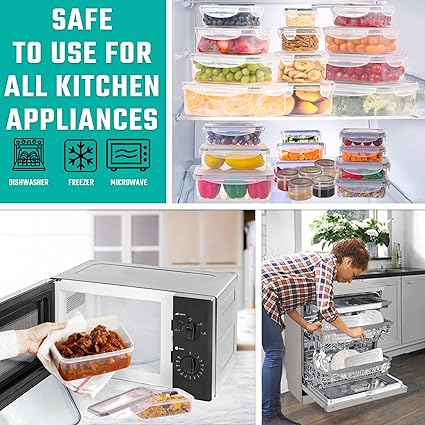 RockBerry 50 Pcs Large Food Storage Containers with Lids Airtight - Image 6