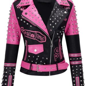 RISISSIDA Women Faux Leather Jacket