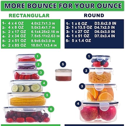 RockBerry 50 Pcs Large Food Storage Containers with Lids Airtight - Image 3