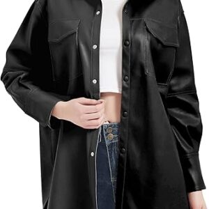 Leather Shacket Jacket