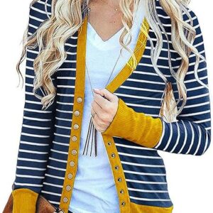 Women's Button Down Cardigan Long Sleeve Tops Shirts