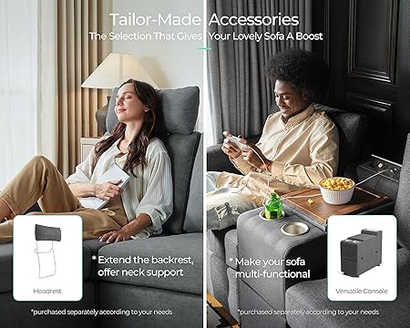 LINSY HOME Modular Sectional Sofa, - Image 5