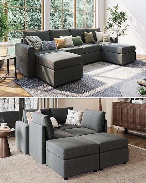 LINSY HOME Modular Sectional Sofa, - Image 3
